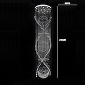 economico Lampadari-9-Light 60 cm Design unico Forme geometriche Lampadari Metallo Multistrato Artistico Moderno Cromo LED Moderno 110-120V 220-240V