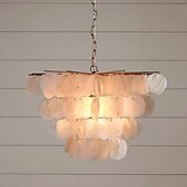 baratos Candeeiros de Lustre-5-luz 64 cm Design de lanterna Lustres Metal Concha Acabamentos Pintados Moderno 110-120V 220-240V
