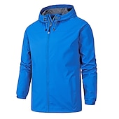 abordables chaqueta deportiva-Hombre Chaqueta al aire libre Chaqueta Softshell Chaqueta de transición Chaqueta para lluvia Entrenamiento Deporte Impermeable Cortavientos Bolsillo Correa Otoño Invierno Color sólido Casual Estilo