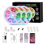 זול שלט רחוק-led חכם רצועות אור סטים 30m (3x10m) tiktok rgb bluetooth app בקרת רצועת אורות 540 נוריות smd5050 סוגר הרכבה rgb חג המולד מסיבת השנה החדשה טלוויזיה קישוט רצועת אורות 12 v