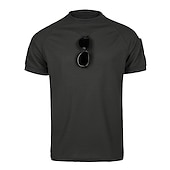 preiswerte Klassisches Poloshirt für Herren-Herren Jagd-T-Shirt Taktisches Militärhemd Außen Extraleicht(UL) Belüftung Schnelles Trocknung Atmungsaktiv Frühling Sommer Einfarbig Shirt Polyester Kurzarm Campen und Wandern Jagd Angeln Schwarz