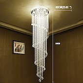 billige Lysekroner-9-Light 60 cm Unikt design Geometriske former Enkelt design Lysekroner Metall Multi Layer Kunstnerisk Stil Moderne Stil Krom Kunstnerisk Moderne 110-120V 220-240V
