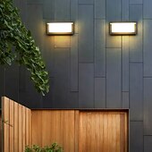 זול מנורות קיר חיצוניות1-אורות קיר חיצוני עמיד למים אורות צמודי קיר ברזל 110-120v 220-240v 18 וו