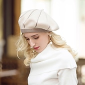 abordables Chapeaux de Fête-Chapeau béret en acrylique/coton et poils de lapin, style décontracté, style Kentucky Derby, Melbourne Cup, avec coiffe rayée