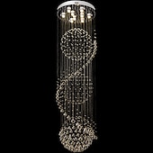 economico Lampadari-9-Light 60 cm Design unico Forme geometriche Lampadari Metallo Multistrato Artistico Moderno Cromo Artistico Moderno 110-120V 220-240V