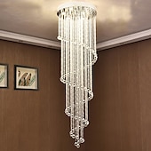 billige Lysekroner-9-Light 60 cm Unikt design Geometriske former Enkelt design Lysekroner Metall Multi Layer Kunstnerisk Stil Moderne Stil Krom Kunstnerisk Moderne 110-120V 220-240V