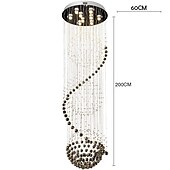 economico Lampadari-9-Light 60 cm Design unico Forme geometriche Lampadari Metallo Multistrato Artistico Moderno Cromo Artistico Moderno 110-120V 220-240V