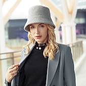 levne party klobouky-klobouky vlněný/bavlněný kbelík klobouk s volným kloboukem ležérní kentucky derby koktejlový královský klobouk s čistou barvou čelenka pokrývka hlavy