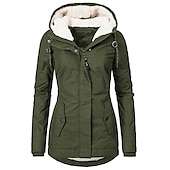 abordables Doudounes &amp; Parkas-Parka Femme Parka Plein Air Manteau d&#039;hiver  Casual Quotidien Manteau Ample Imperméable Décontractée Sportif Veste Manches Longues Couleur éclair Violet Rose Claire Vin / Waterproof