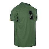 preiswerte Klassisches Poloshirt für Herren-Herren Jagd-T-Shirt Taktisches Militärhemd Außen Extraleicht(UL) Belüftung Schnelles Trocknung Atmungsaktiv Frühling Sommer Einfarbig Shirt Polyester Kurzarm Campen und Wandern Jagd Angeln Schwarz