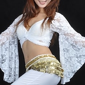 cheap Belly Dancewear-Belly Dance Top Lace Women&#039;s Performance Training Long Sleeve Lace