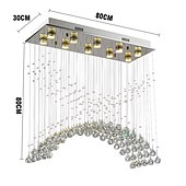 tanie Żyrandole-10 świateł 80 cm Unikalny wzór Figury geometryczne Pojedynczy projekt Żyrandol Metal Wielowarstwowy Styl artystyczny Styl nowoczesny Chrom Artystyczny Nowoczesny 110-120V 220-240V
