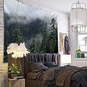 economico Arazzo della Foresta-Grande Arazzo Da Parete Arredamento Artistico Coperta Tenda Da Appendere A Casa Camera Da Letto Soggiorno Decorazione Vista Foresta