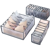 economico Organizzatori di Cassetti per Vestiti-scatola di immagazzinaggio 3 pezzi divisori pieghevoli cassetti portaoggetti per calze intimo reggiseno 6 7 11 contenitori per il bagno di grado