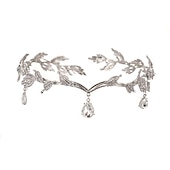 baratos Capacete de Casamento-Cristal / Liga Crown Tiaras / Peça para Cabeça com Cristal / Strass 1 PC Casamento / Ocasião Especial Capacete