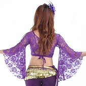 cheap Belly Dancewear-Belly Dance Top Lace Women&#039;s Performance Training Long Sleeve Lace