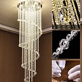 billige Lysekroner-9-Light 60 cm Unikt design Geometriske former Enkelt design Lysekroner Metall Multi Layer Kunstnerisk Stil Moderne Stil Krom Kunstnerisk Moderne 110-120V 220-240V