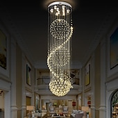 economico Lampadari-9-Light 60 cm Design unico Forme geometriche Lampadari Metallo Multistrato Artistico Moderno Cromo Artistico Moderno 110-120V 220-240V