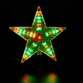 ieftine Lumini de Craciun-lumini pentru stele pentru brad de Crăciun, cu lumină de noapte cu LED, ornamente pentru brad de Crăciun, led pentru acasă, decor petrecere de revelion, iluminat de vacanță, puterea bateriei aa