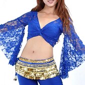 cheap Belly Dancewear-Belly Dance Top Lace Women&#039;s Performance Training Long Sleeve Lace