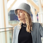 levne party klobouky-klobouky vlněný/bavlněný kbelík klobouk s volným kloboukem ležérní kentucky derby koktejlový královský klobouk s čistou barvou čelenka pokrývka hlavy