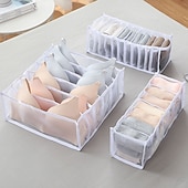 economico Organizzatori di Cassetti per Vestiti-scatola di immagazzinaggio 3 pezzi divisori pieghevoli cassetti portaoggetti per calze intimo reggiseno 6 7 11 contenitori per il bagno di grado