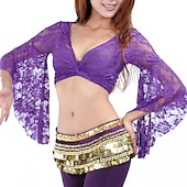 cheap Belly Dancewear-Belly Dance Top Lace Women&#039;s Performance Training Long Sleeve Lace