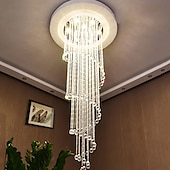 billige Lysekroner-9-Light 60 cm Unikt design Geometriske former Enkelt design Lysekroner Metall Multi Layer Kunstnerisk Stil Moderne Stil Krom Kunstnerisk Moderne 110-120V 220-240V