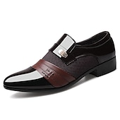 billiga Slip-ons och loafers till herrar-herrskor i läder med präglade krokodilmönster och svarta accenter för högtidliga och affärskläder