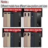 cheap Other Phone Case-Mirror PU Leather Phone case For Huawei P40 P30 P20 Pro Lite Flip Protective Cover for Huawei Mate 40 30 20 Pro Lite Sleep wake View Clear View Standing Luxury Smart Mirror Flip Cover