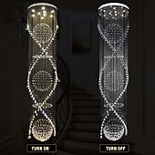 economico Lampadari-9-Light 60 cm Design unico Forme geometriche Lampadari Metallo Multistrato Artistico Moderno Cromo LED Moderno 110-120V 220-240V