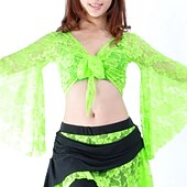 cheap Belly Dancewear-Belly Dance Top Lace Women&#039;s Performance Training Long Sleeve Lace