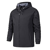 abordables chaqueta deportiva-Hombre Chaqueta al aire libre Chaqueta Softshell Chaqueta de transición Chaqueta para lluvia Entrenamiento Deporte Impermeable Cortavientos Bolsillo Correa Otoño Invierno Color sólido Casual Estilo