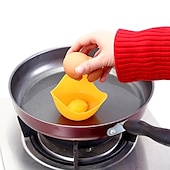 cheap Egg Acc-4pcs Set Silicone Egg Poacher Cook Poach Pods Pan Mould Kitchen Tool Baking Poached Cup