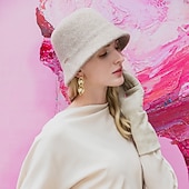 levne party klobouky-klobouky vlněný/bavlněný kbelík klobouk s volným kloboukem ležérní kentucky derby koktejlový královský klobouk s čistou barvou čelenka pokrývka hlavy