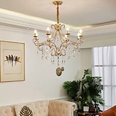 baratos Candeeiros de Lustre-82 cm Design de lanterna Lustres Metal Acabamentos Pintados Moderno 110-120V 220-240V