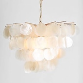 baratos Candeeiros de Lustre-5-luz 64 cm Design de lanterna Lustres Metal Concha Acabamentos Pintados Moderno 110-120V 220-240V