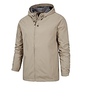 abordables chaqueta deportiva-Hombre Chaqueta al aire libre Chaqueta Softshell Chaqueta de transición Chaqueta para lluvia Entrenamiento Deporte Impermeable Cortavientos Bolsillo Correa Otoño Invierno Color sólido Casual Estilo