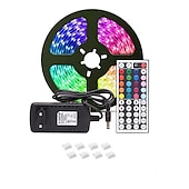 Недорогие Дистанционное управление-светодиодные ленты RGB 65.6ft -20m 32.8ft-10m ленточный свет smd5050 светодиодные ленты с пультом дистанционного управления с 44 клавишами ИК-пульт и источник питания 12v гибкое изменение цвета