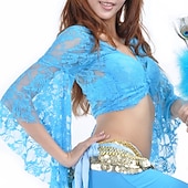 cheap Belly Dancewear-Belly Dance Top Lace Women&#039;s Performance Training Long Sleeve Lace