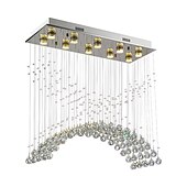 tanie Żyrandole-10 świateł 80 cm Unikalny wzór Figury geometryczne Pojedynczy projekt Żyrandol Metal Wielowarstwowy Styl artystyczny Styl nowoczesny Chrom Artystyczny Nowoczesny 110-120V 220-240V