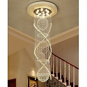 economico Lampadari-9-Light 60 cm Design unico Forme geometriche Lampadari Metallo Multistrato Artistico Moderno Cromo LED Moderno 110-120V 220-240V