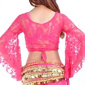 cheap Belly Dancewear-Belly Dance Top Lace Women&#039;s Performance Training Long Sleeve Lace
