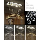 tanie Żyrandole-10 świateł 80 cm Unikalny wzór Figury geometryczne Pojedynczy projekt Żyrandol Metal Wielowarstwowy Styl artystyczny Styl nowoczesny Chrom Artystyczny Nowoczesny 110-120V 220-240V