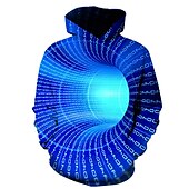 economico Visione 3D e Geometria del Ragazzo-Capodanno Da ragazzo 3D Fantasia geometrica Collage 3D Felpa e felpa con cappuccio Manica lunga Stampa 3D Attivo Streetwear Bambino