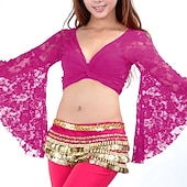 cheap Belly Dancewear-Belly Dance Top Lace Women&#039;s Performance Training Long Sleeve Lace