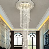 billige Lysekroner-9-Light 60 cm Unikt design Geometriske former Enkelt design Lysekroner Metall Multi Layer Kunstnerisk Stil Moderne Stil Krom Kunstnerisk Moderne 110-120V 220-240V