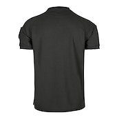 preiswerte Klassisches Poloshirt für Herren-Herren Jagd-T-Shirt Taktisches Militärhemd Außen Extraleicht(UL) Belüftung Schnelles Trocknung Atmungsaktiv Frühling Sommer Einfarbig Shirt Polyester Kurzarm Campen und Wandern Jagd Angeln Schwarz