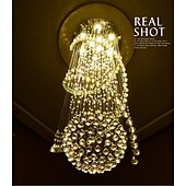 economico Lampadari-9-Light 60 cm Design unico Forme geometriche Lampadari Metallo Multistrato Artistico Moderno Cromo LED Moderno 110-120V 220-240V