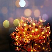economico Striscie luci ad energia solare-Luci solari da esterno da 5 m, 20 LED, luci da giardino a LED impermeabili per feste di Natale&amp;amp; vacanza